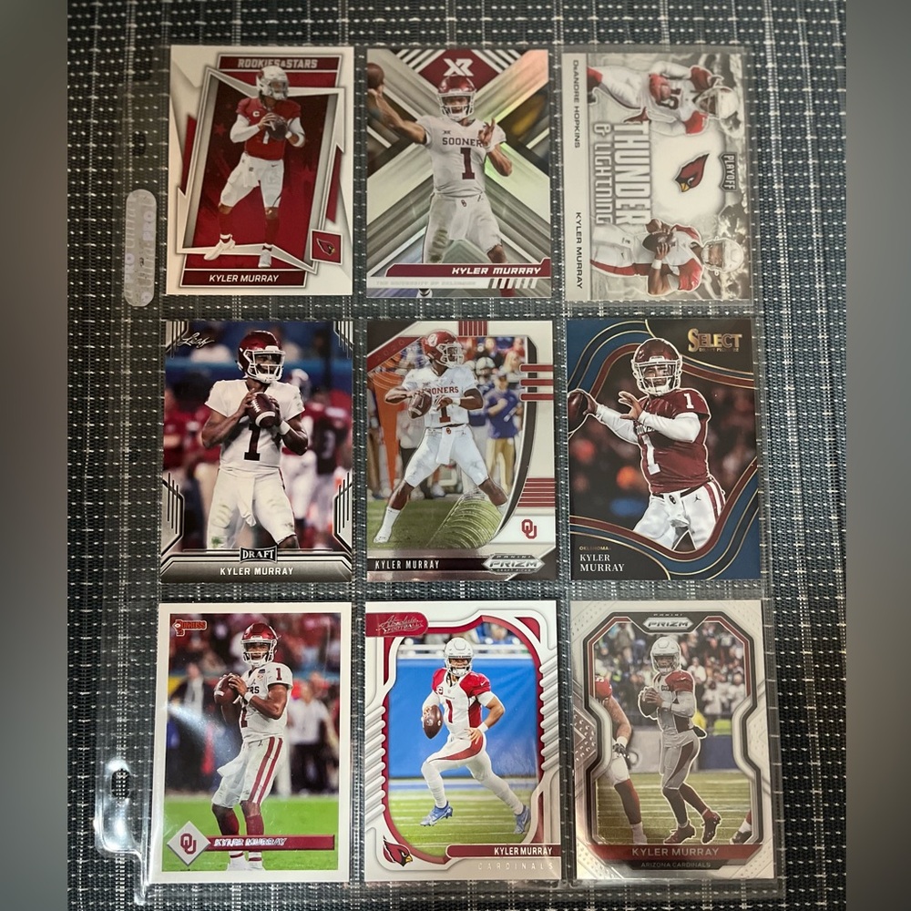 🏈 Kyler Murray Cardinals NFL Football Sports Trading Cards  - Lot of 9